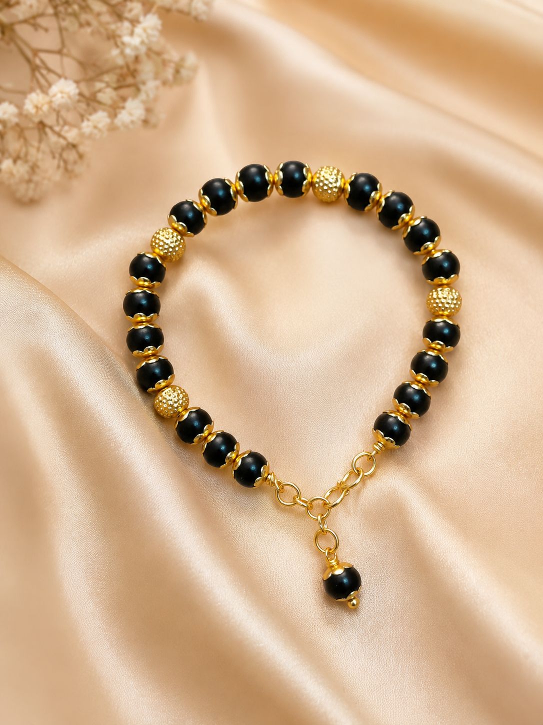 Classic Black Bead Bracelet